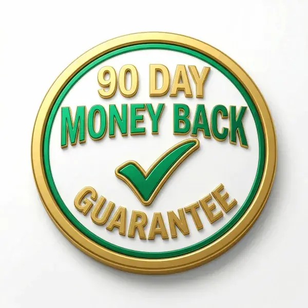 90 Day Money Back Guarantee badge